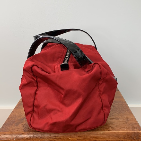 PRADA Tessuto Nylon Handbag In Red. - Picture 6 of 8